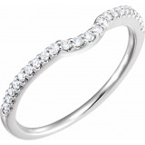 14K White 1/5 CTW Diamond Matching Band photo