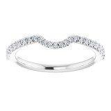 14K White 1/5 CTW Diamond Matching Band photo 3