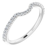 14K White 1/5 CTW Diamond Matching Band photo