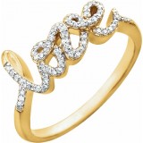 14K Yellow 1/6 CTW Diamond Ring photo