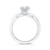 Shah Luxury 14K White Gold Solitaire Engagement Ring (Semi-Mount) photo 4