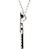 14K White 1/4 CTW Diamond Palm Tree 16 Necklace photo 2