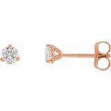 14K Rose 1/4 CTW Diamond Stud Earrings photo