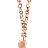 14K Rose 1/3 CTW Diamond Bar 16-18 Necklace photo 2