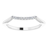 14K White .06 CTW Diamond Matching Band photo 3