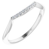 14K White .06 CTW Diamond Matching Band photo