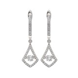 Gems One 14KT White Gold & Diamond Rhythm Of Love Fashion Earrings  - 1/2 ctw photo