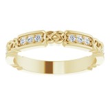 14K Yellow 1/6 CTW Diamond Celtic-Inspired Anniversary Band photo 3