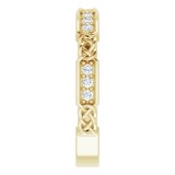 14K Yellow 1/6 CTW Diamond Celtic-Inspired Anniversary Band photo 4