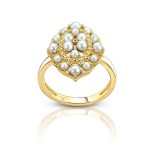 Imperial Pearl 14k Yellow Gold Freshwater Pearl Ring photo