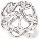 14K White Freeform Ring photo