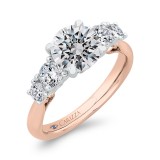 Shah Luxury 14K Two-Tone Gold Diamond Engagement Ring (Semi-Mount) photo 2