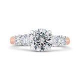 Shah Luxury 14K Two-Tone Gold Diamond Engagement Ring (Semi-Mount) photo