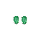 Gems One 14Kt White Gold Emerald (7/8 Ctw) Earring photo