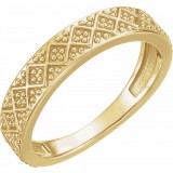 14K Yellow Stackable Ring photo