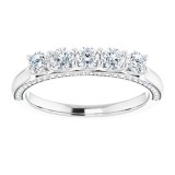 14K White 5/8 CTW Diamond Anniversary Band photo 3