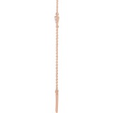 14K Rose .05 CTW Diamond Triangle 16-18 Necklace photo 2