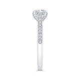 Shah Luxury 14K White Gold Diamond Engagement Ring with Euro Shank (Semi-Mount) photo 3