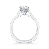 Shah Luxury 14K White Gold Diamond Engagement Ring with Euro Shank (Semi-Mount) photo 4