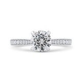 Shah Luxury 14K White Gold Diamond Engagement Ring with Euro Shank (Semi-Mount) photo