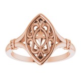 14K Rose Vintage-Inspired Ring photo 3