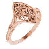 14K Rose Vintage-Inspired Ring photo