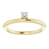 14K Yellow 1/10 CT Diamond Stackable Ring photo 3