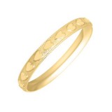 14K Yellow Gold Heart Band Baby's Ring photo