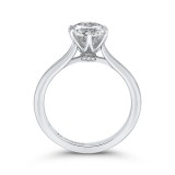 Shah Luxury 14K White Gold Round Diamond Cathedral Style Engagement Ring with Split Shank (Semi-Mount) photo 4