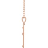 14K Rose Cross 18 Necklace photo 2