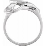 14K White Freeform Ring photo 2