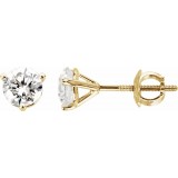 14K Yellow 1 1/2 CTW Diamond Earrings photo