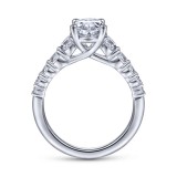 Gabriel & Co. 14k White Gold Contemporary Straight Engagement Ring photo 2