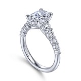 Gabriel & Co. 14k White Gold Contemporary Straight Engagement Ring photo 3