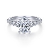 Gabriel & Co. 14k White Gold Contemporary Straight Engagement Ring photo