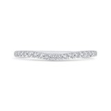 Shah Luxury Round Cut Diamond Wedding Band In 14K White Gold photo