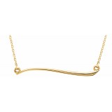 14K Yellow Freeform Bar 17.44 Necklace photo