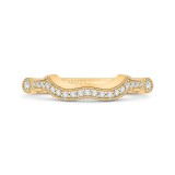 Shah Luxury 14K Yellow Gold Round Diamond Wedding Band photo