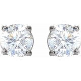 14K White 1/2 CTW Diamond Earrings photo 2