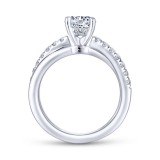 Gabriel & Co. 14k White Gold Contemporary Twisted Engagement Ring photo 2