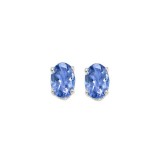 Gems One 14Kt White Gold Tanzanite (1 Ctw) Earring photo