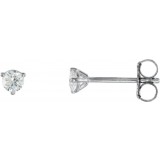 14K White 1/5 CTW Diamond Stud Earrings photo