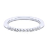 Gabriel & Co. 14k White Gold Contemporary Diamond Wedding Band photo