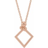 14K Rose Geometric 16-18 Necklace photo