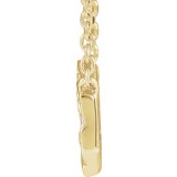 14K Yellow .06 CTW Diamond Geometric 16-18 Necklace photo 2