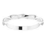 14K White .08 CTW Diamond Stackable Anniversary Band photo 3