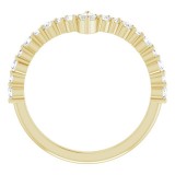 14K Yellow 1/2 CTW Diamond V Ring photo 2