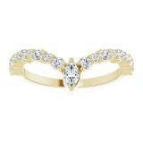 14K Yellow 1/2 CTW Diamond V Ring photo 3