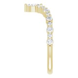 14K Yellow 1/2 CTW Diamond V Ring photo 4