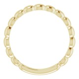 14K Yellow Stackable Bead Ring photo 2
